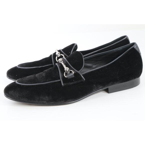 Man\'s Donald Pliner Shawn Black Velvet Skull-Bit Loafers Dress Shoes Size 8.5 D main image 8